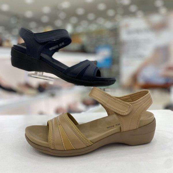 女性カジュアルストラップサンダル 4CM YAFMDS7012NYBE HFPZ3A GN_GN