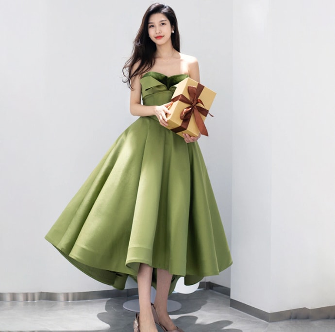 パーティードレス Aライン ピアノ演奏会 音楽会 発表会など 教会式 人前式