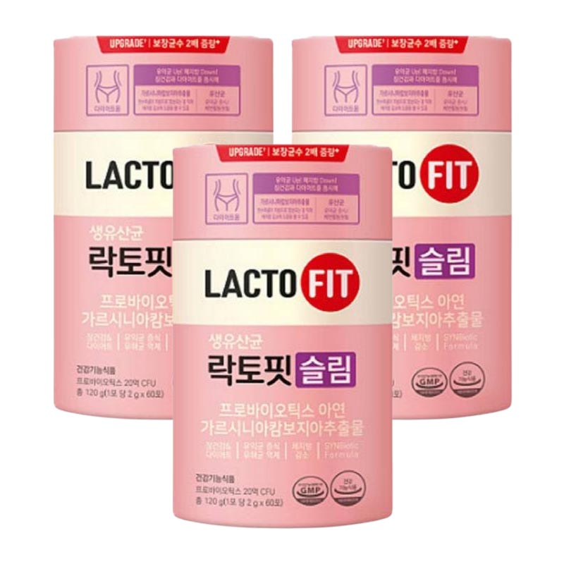 【1+1/3個】 韓国 ラクトフィット スリム 60包／ダイエット乳酸菌 体脂肪管理 腸の健康 サポート プロバイオティクス 生乳酸菌 コラーゲン 美容 美肌 毛穴 サプリ