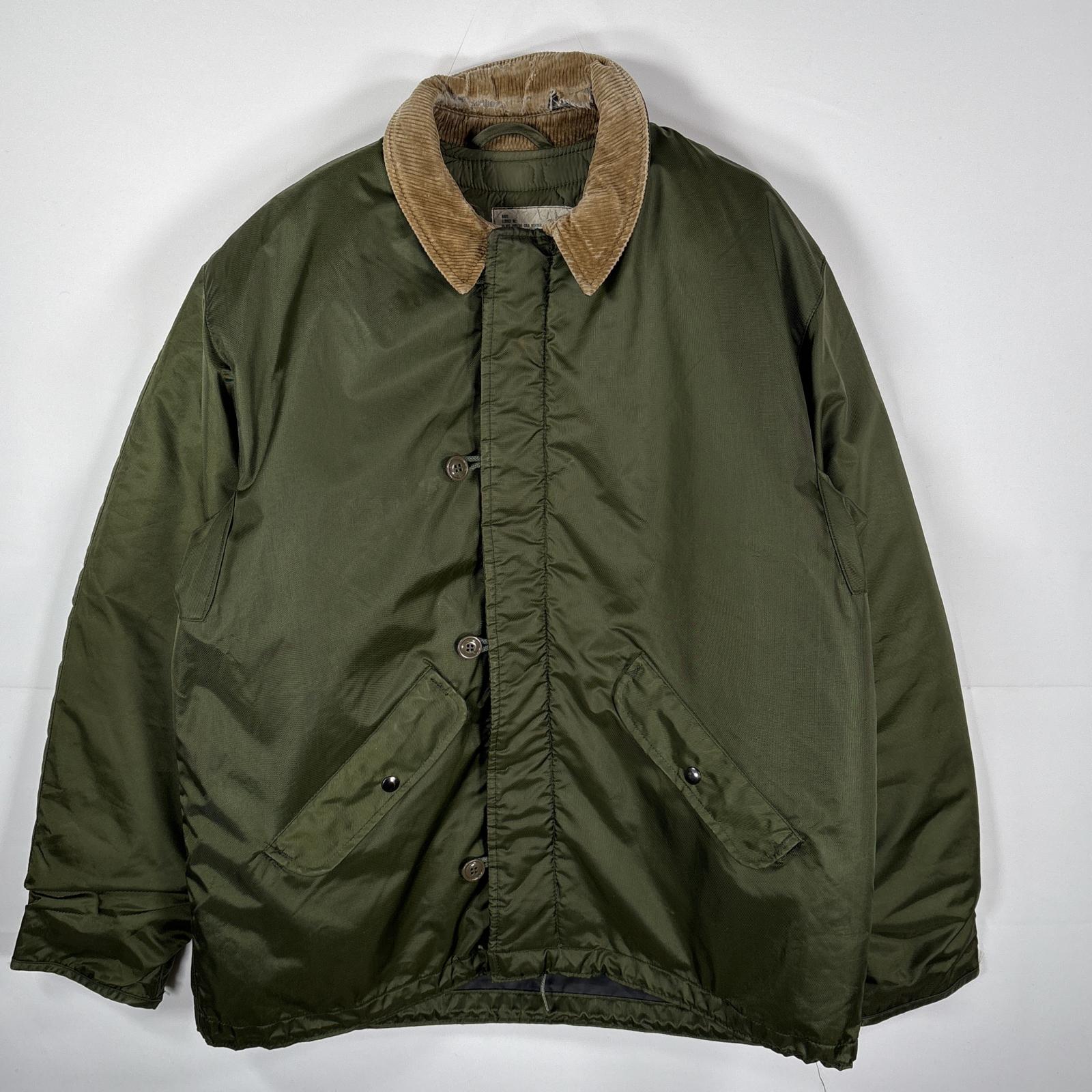 古着 80s/80年代 ミリタリージャケット EXTREAM COLD WEATHER JACKET A-1 デッキジャケット ヴィンテージ L カーキ メンズ