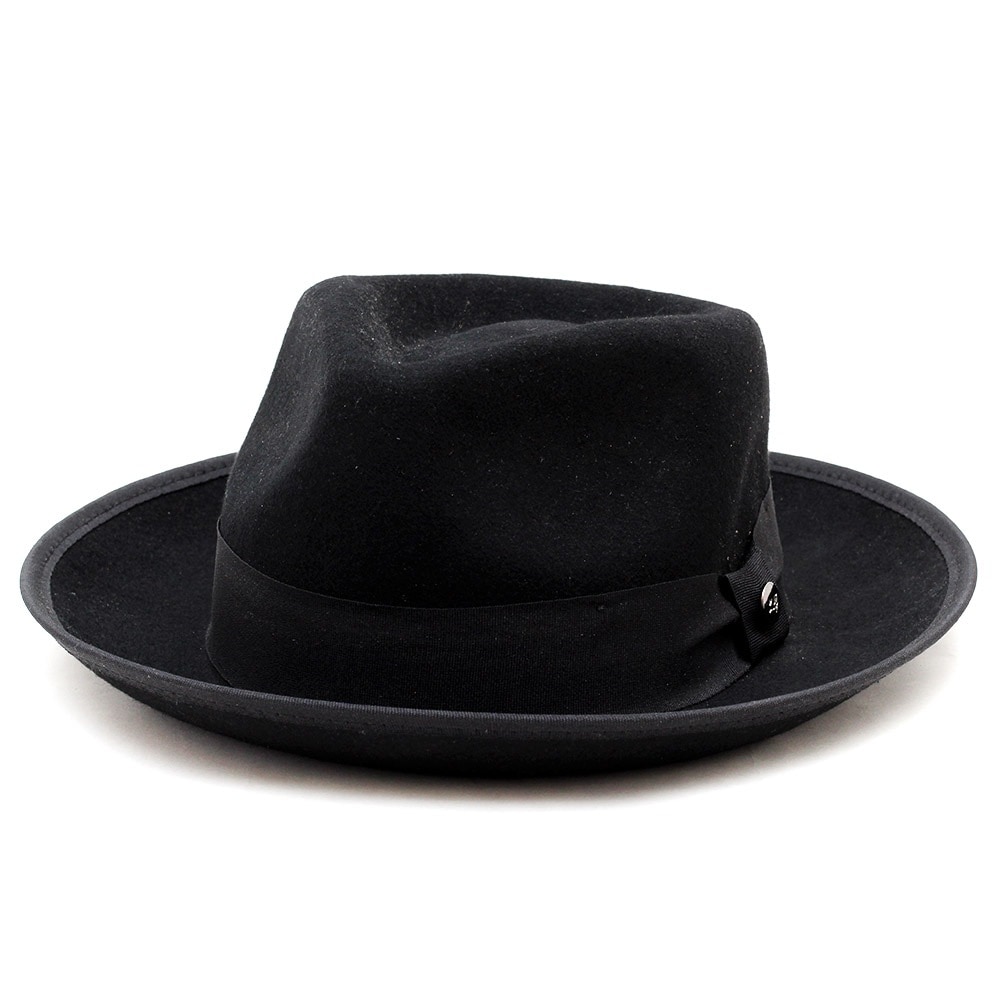 フェドラ ハット 帽子 メンズ ウール フェルト 中折れ Antenas ブラック PGF2111