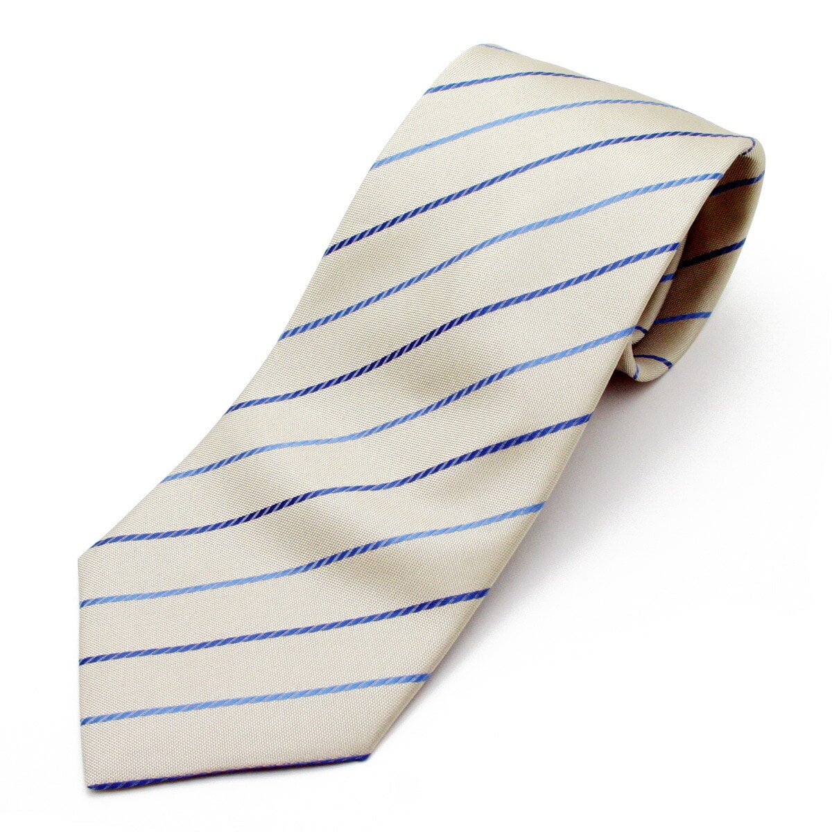 YSL メンズ ネクタイ ベージュ / ブルー系 005