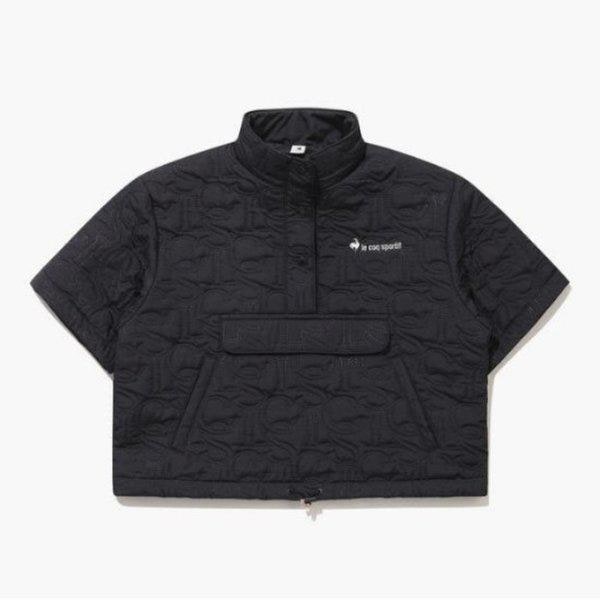 半袖Tシャツ UQC QP422TPDO6-BLK パディング ジャカード キルティング 半袖 / BLACK