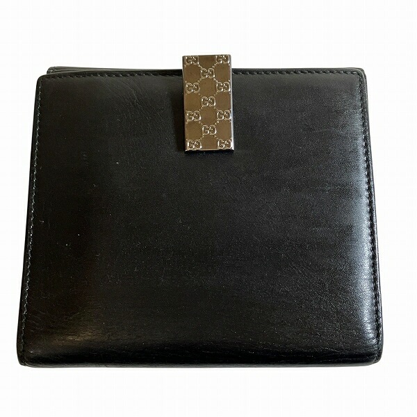 グッチ 035 1408 2242 クリップ式留め 2つ折り財布 レディース【中古】