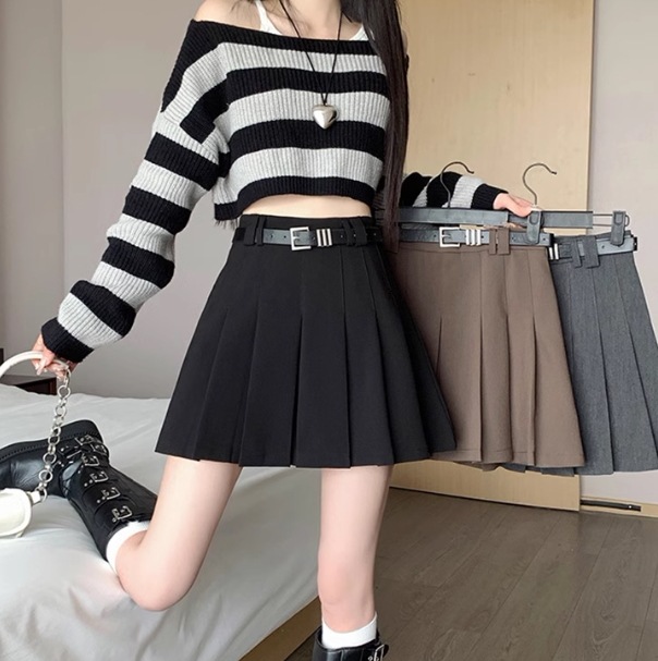 レディース スカート プリーツスカート ショート 膝上 Aライン フェミニン ストリート プリーツ ハイウエスト ヴィンテージ 大人可愛い シンプル カジュアル 上品 おしゃれ レトロ ガーリー