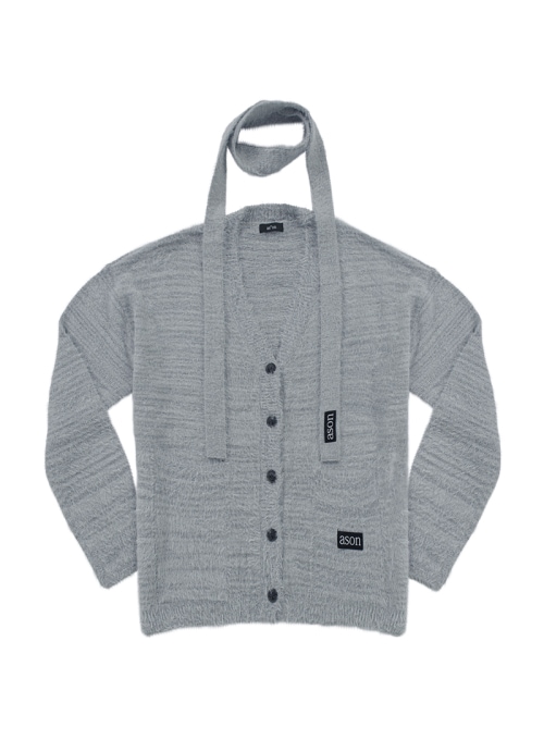 【AS"ON】 LUCA TIE CARDIGAN / GRAY 正規品