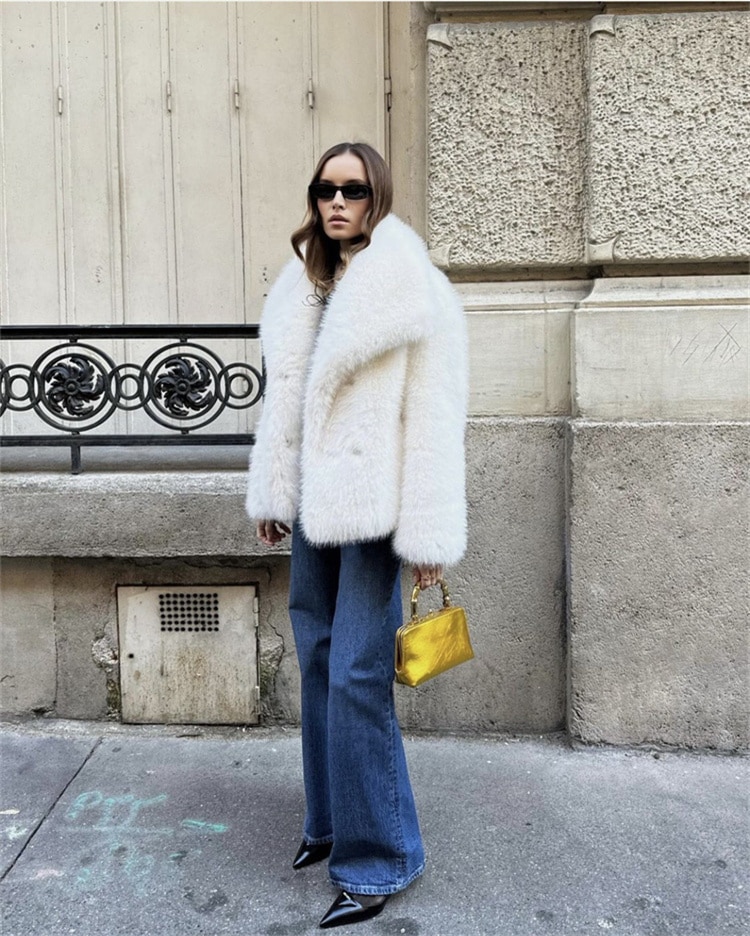 激安セール 毛皮コートに似せる 2024秋冬 襟を正す レディース あったか 保温 ギャザリング 快適である 上品映え 長袖