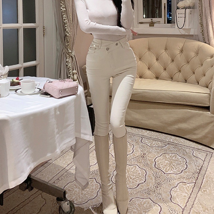 ボトムス パンツ ズボン デニムパンツ ジーンズ Gパン ロングパンツ ハイウエスト ポケット タイト かわいい 大人可愛い きれいめ シンプル 上品 おしゃれ かっこいい カジュアル こなれ感