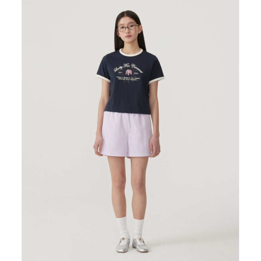 COVERNAT 女性用軽量ナイロンショーツライトパープル