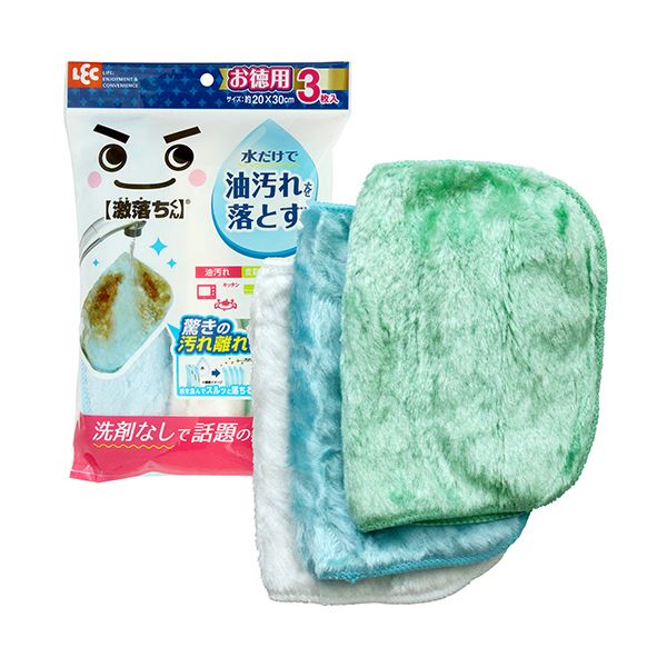 （まとめ） レック 激落ちくん 油汚れに強いクロスお徳用 K00309 1パック（3枚） 3セット 5,410円