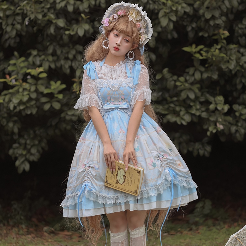 栀】LO521 lolita オリジナル 洋服 ロリータ ワンピース 花嫁-