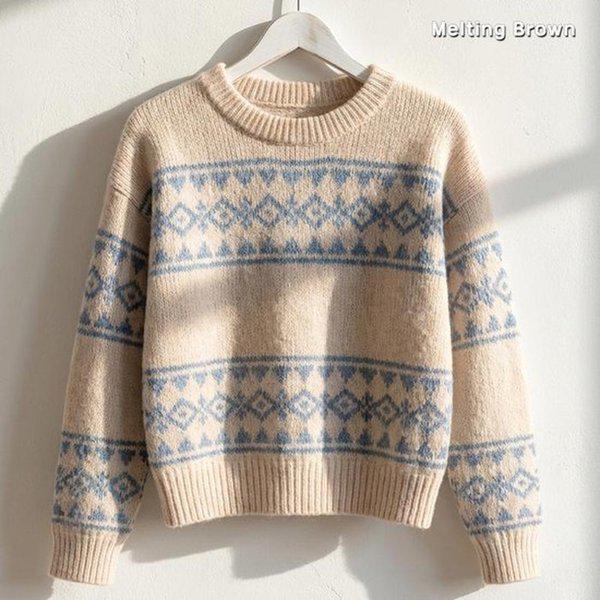 女性ルーズフィットノルディック冬ニット PR26 4,521円