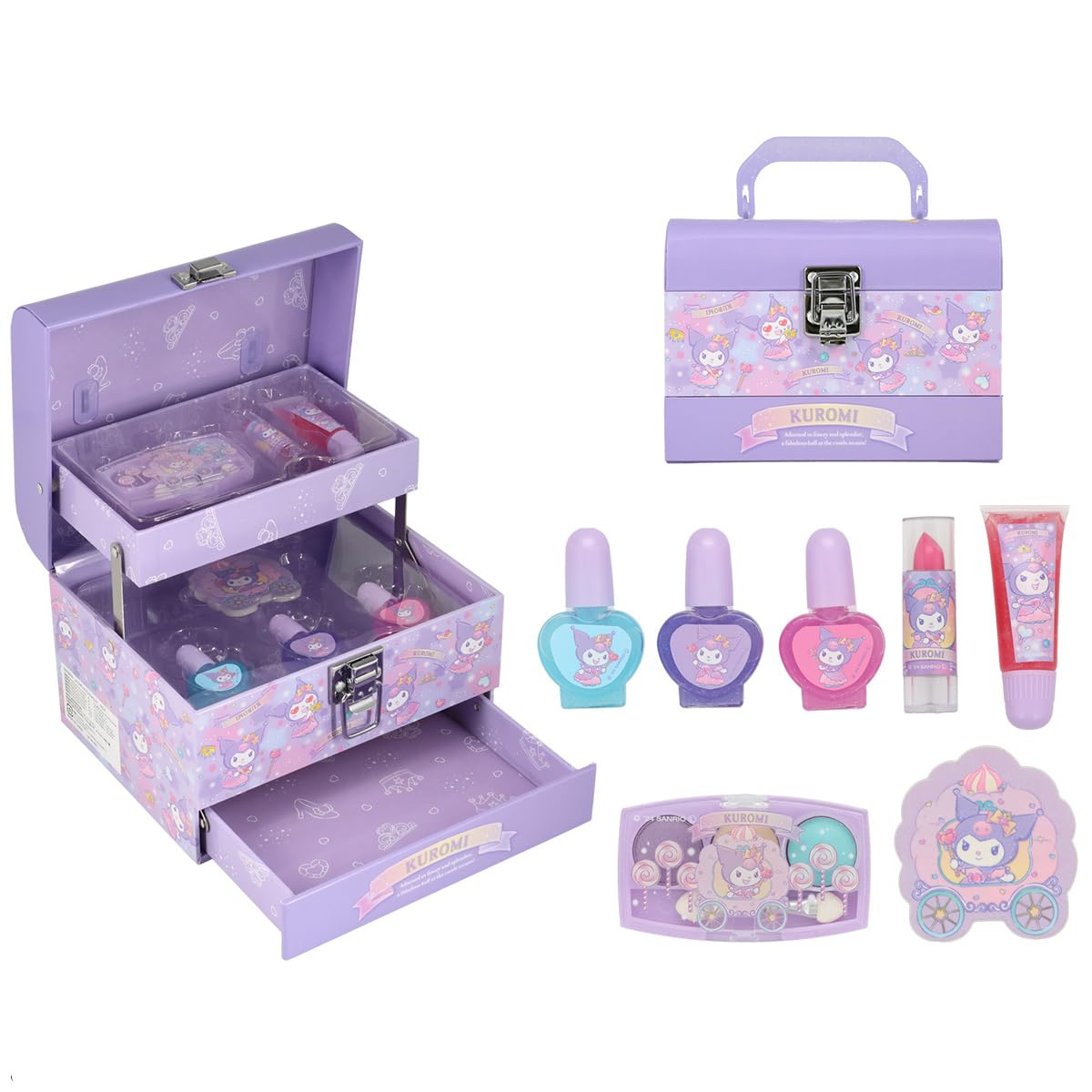shobido 粧美堂 クロミ メイクボックスコスメセット パープル リップグロス リップクリーム 水性ネイル アイシャドウパレット 爪やすり 5,522円