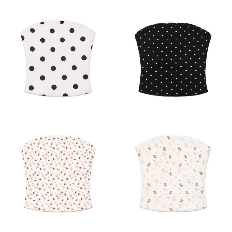 【GLOWNY】 WILD TUBE TOP : 4COLORS