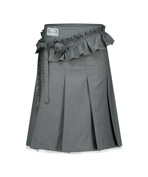 【ILLIGO】 FLEUR PLEATED MIDI SKIRT CHARCOAL 正規品