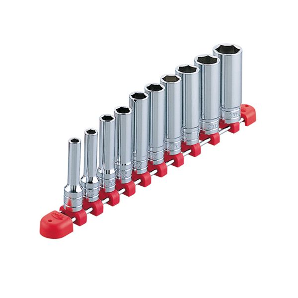 KTC 京都機械工具 9.5SQ ディープソケットセット 6角 10個組（mm） TB3L10 ソケット 工具 ツール DIY 作業工具