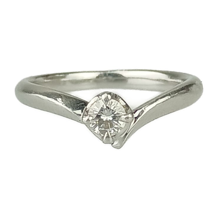 4℃ ヨンドシー 指輪 1PD リング - プラチナ pt950 ダイヤモンド(0.144ct) レディース 1PD 3.6ｇ7号【本物保証】