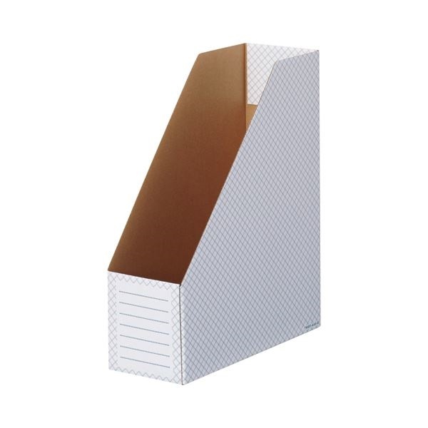 ファッションデザイナー TANOSEEボックスファイル(ホワイト) A4タテ 1セット(50冊:10冊5パック) ブルー 背幅100mm 収納用品