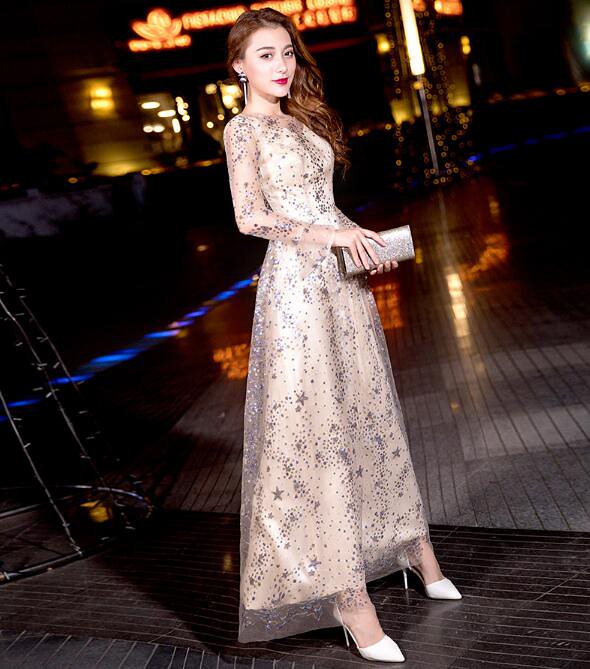 「お嬢様 春新作 Aラインドレス」ロングドレス 演奏会ドレス パーティードレス ウェディングドレス