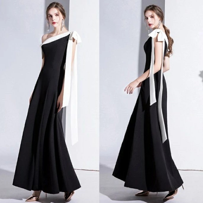 営业促进 イブニングドレス パーティードレス 個性的 かっこいい ドレス 大人 ピアノ 発表会 オケージョンドレス お呼ばれドレス 結婚式 演奏会ドレス 黒ドレス ステージドレス ロング アフタヌーン 5,667円