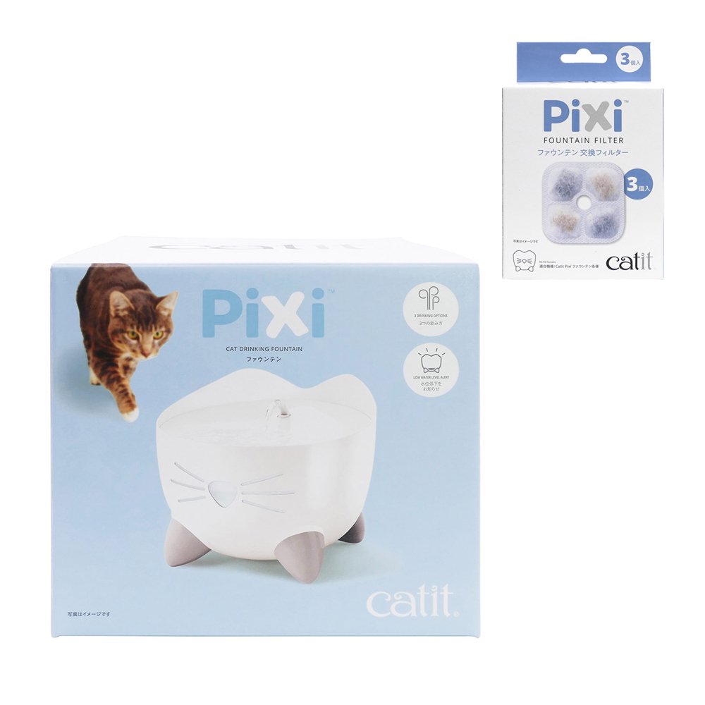 Ｃａｔｉｔ　Ｐｉｘｉ　ファウンテン　ホワイト　交換フィルター付　ＣＲＣ30―38―10―00―00
