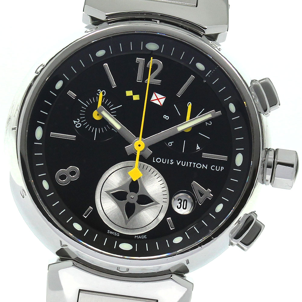 ルイ・ヴィトン LOUIS VUITTON Q132G タンブール ラブリーカップMM クロノグラフ クォーツ レディース 箱・保証書付き_803414【中古】