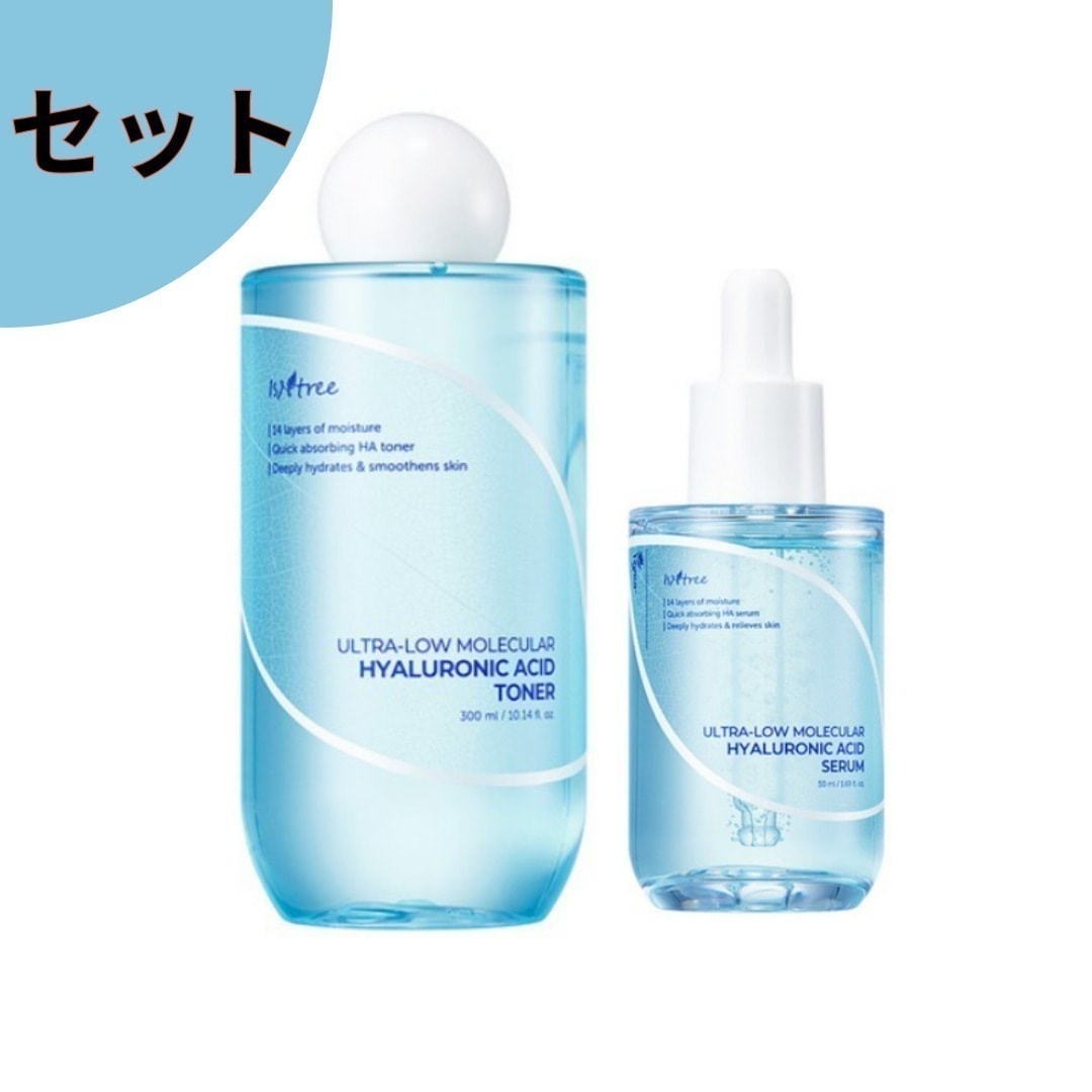 [Punbaki Pick]超低分子 ヒアルロン酸 トナー 300mL +セラム50mL