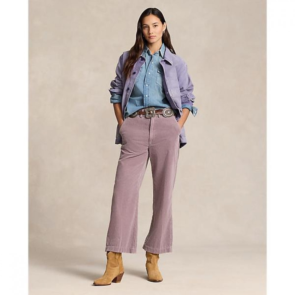 ポロ ラルフ ローレン レディース コーデュロイ ワイド レッグ クロップド パンツ WMPOPNTNDL20233530