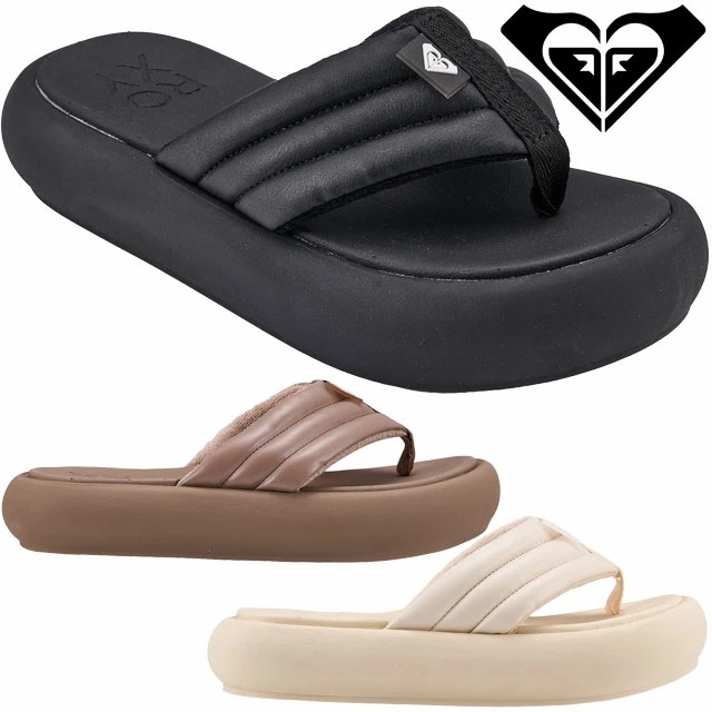 ロキシー レディース 厚底 トングサンダル ボリュームソール ラッドウィークエンド ビーチサンダル カジュアルシューズ ビーサン RSD251210 ブラック 黒 コーヒー サンド 靴