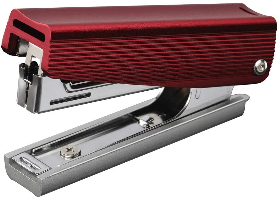 （まとめ買い）マックス フルメタルホッチキス ハンディタイプ（10号） 赤 HD-10X/AL RED [x3]