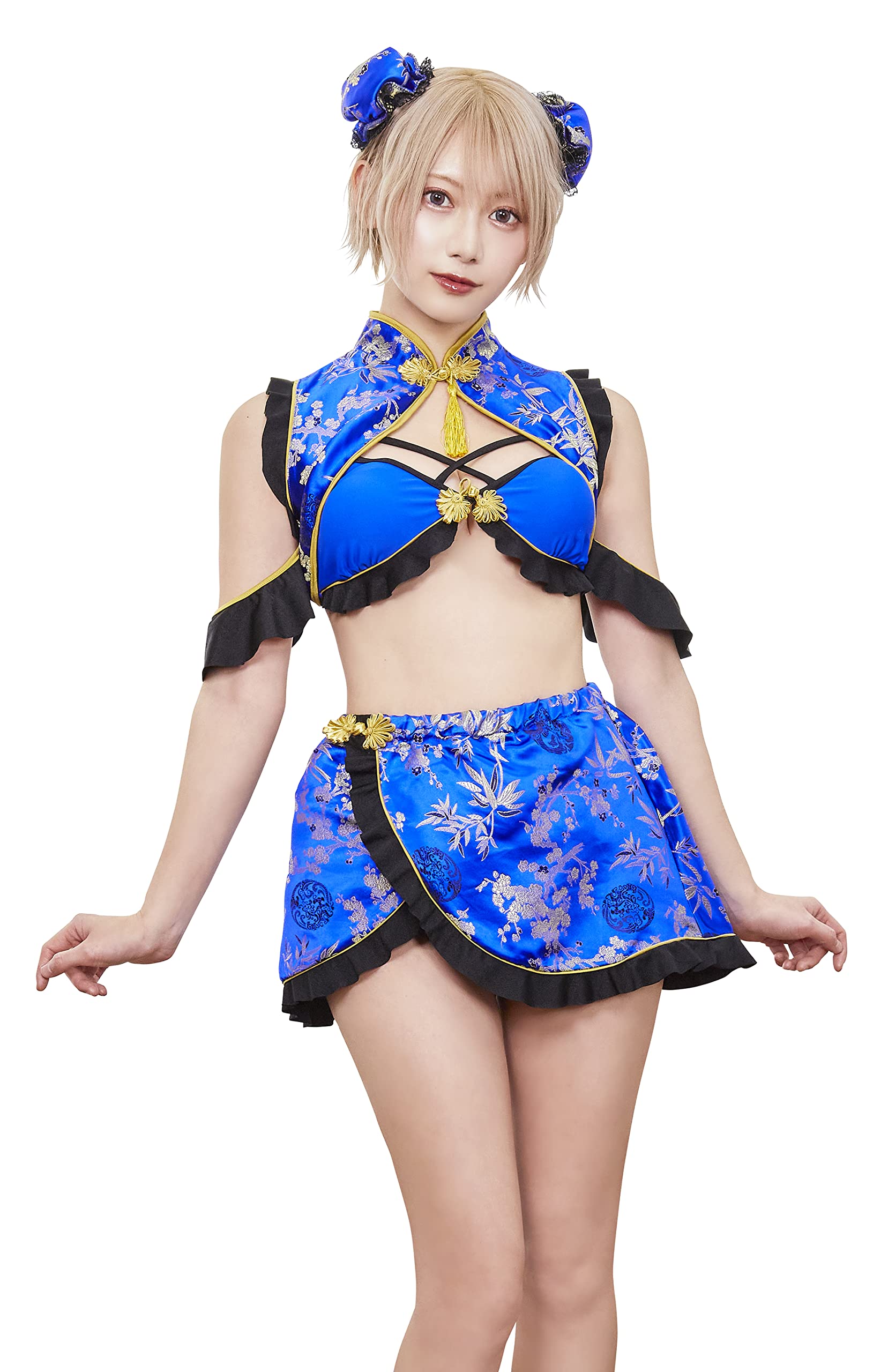 クリアストーン swimmy style コスプレ ハロウィン 水着 チャイナ レディース ブルー 85712