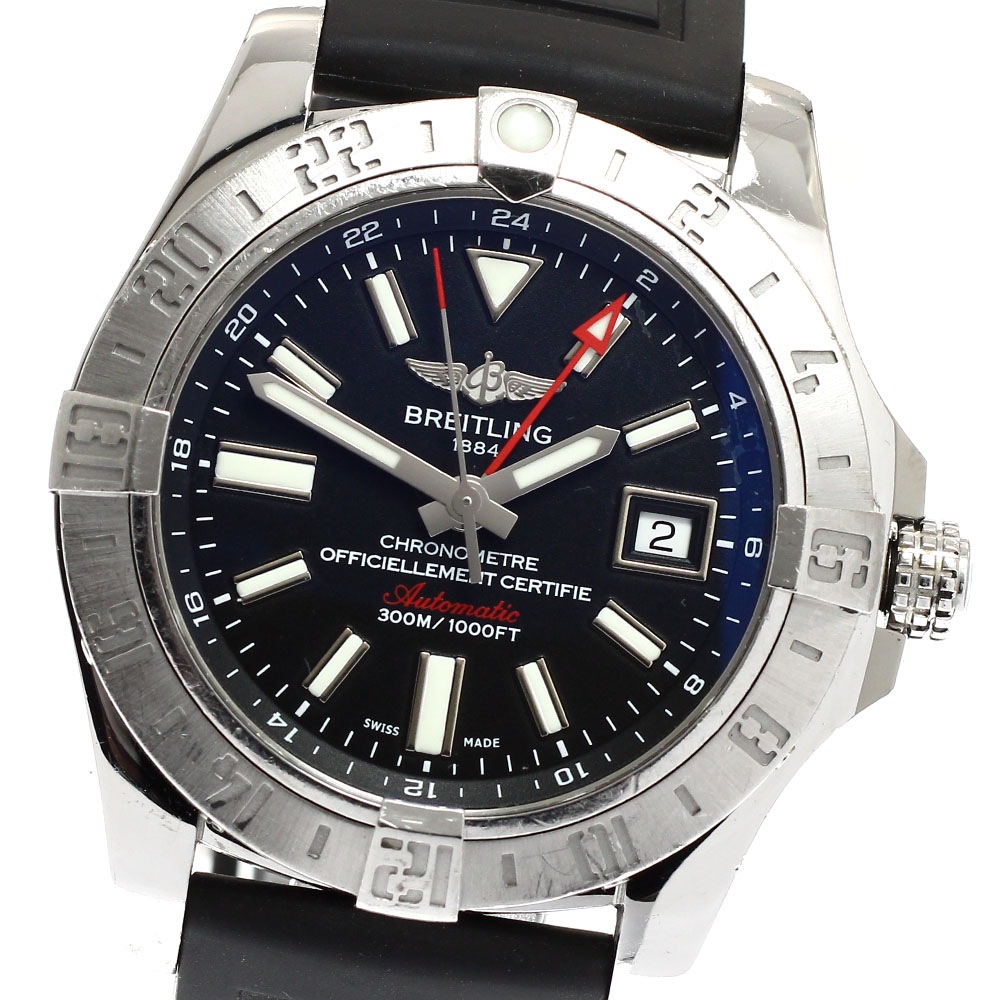 ブライトリング BREITLING A32390 アベンジャーII GMT デイト 自動巻き メンズ 保証書付き_940353【中古】