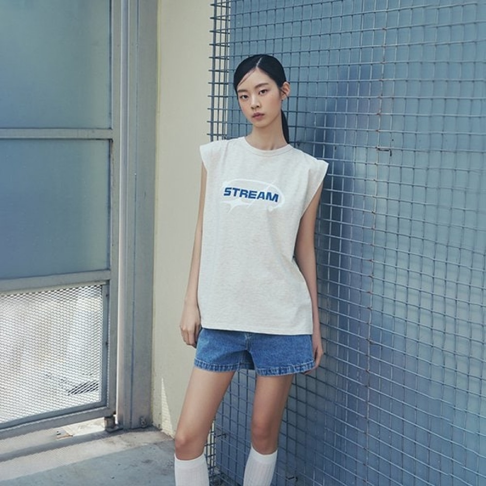 ストリーム バックスリット ノースリーブTシャツ AR2CT562