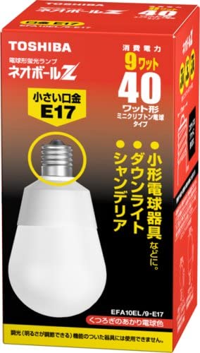 訳あり商品 TOSHIBA EFA10EL/9-E1 電球色 口金直径17mm 40Wタイプ A形