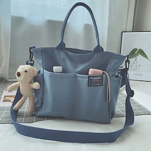 5色 大容量 防水 手提げ 肩掛け 帆布 ショルダーバッグ トートバッグ キャンバスバッグ ハンドバッグ レディース 通学 通勤 学生 カジュアル ファッション