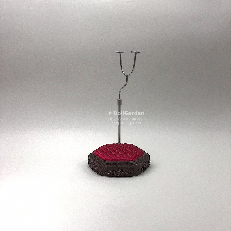 BJD ドール用スタンド ブラウンベース赤布 1/6YOSD 1/4MSD 1/3SD ブライス kumako Popovy Siste体 1/12 オビツ11/オビツ22/オビツ24サイズ人形用