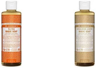 【セット買い】ドクターブロナー マジックソープ TE(ティートゥリー) 237ｍｌ オーガニックソープ & マジックソープ SA(サンダルウッド&ジャスミン) 237ｍｌ オーガニックソープ