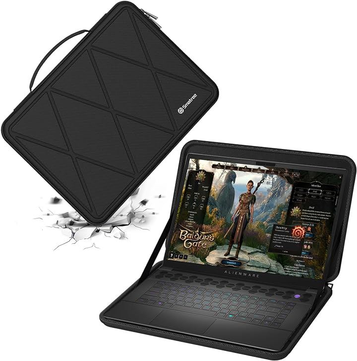 ハードEVA保護スリーブケース 16インチ DELL Alienware m16 防水( Black-For DELL 16インチ, For DELL 16インチ(X8321))