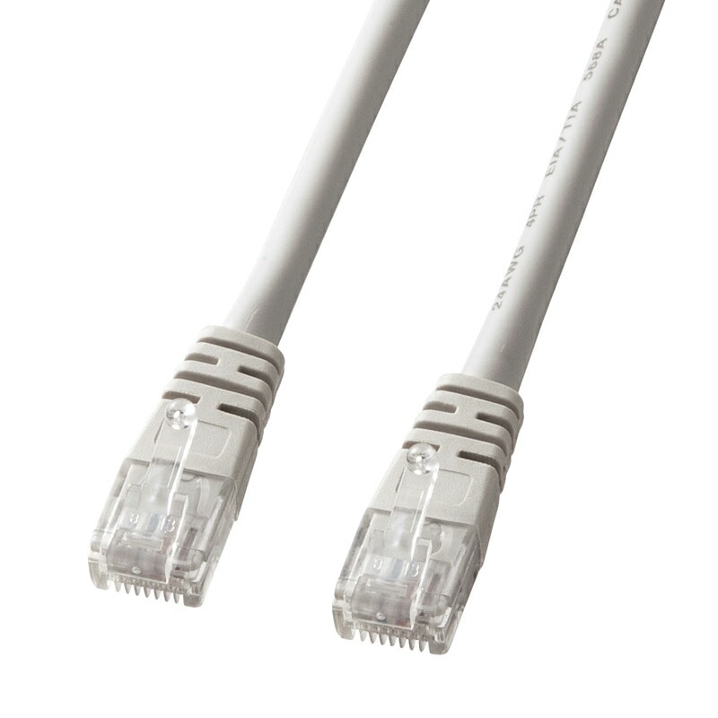 （まとめ買い）エンハンスドカテゴリ5より線LANケーブル 15m ライトグレー KB-T5Y-15N [x3]