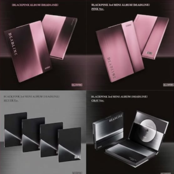 メンバー選択 BLACKPINK - 3RD MINI ALBUM DEADLINE BLACK / PINK / GRAY / SILVER 4種セット + NY MUSIC 特典 添付
