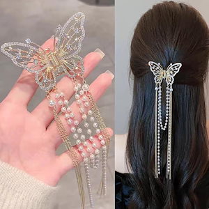 髪留め バンス クリップ 蝶 ヘアクリップ オフィス シンプル ヘアアクセサリーおしゃれ 贈り物 レディース用 韓国風 髪飾り クリップ 大きめ オフィス 1個