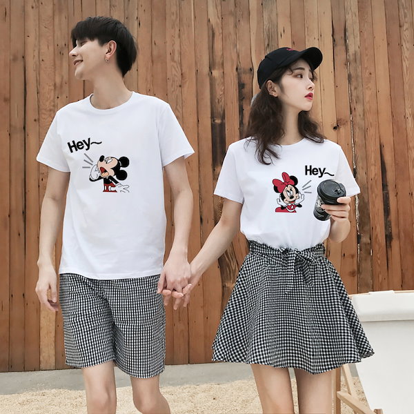 Qoo10] ディズニー 7色 夏 ミッキー ペアルックカップル