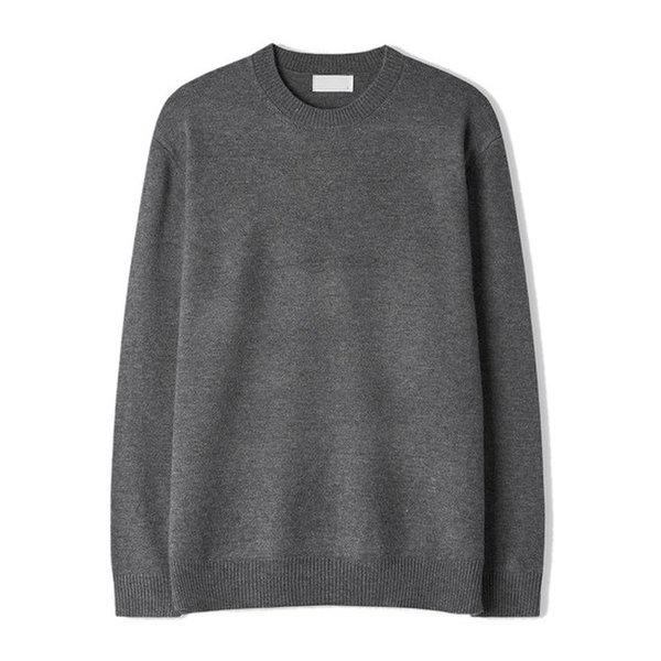 メンズ ロイ ウォッシャブル モーダル ラウンド 長袖 ニットTシャツ SG-KN-Q027-チャコール