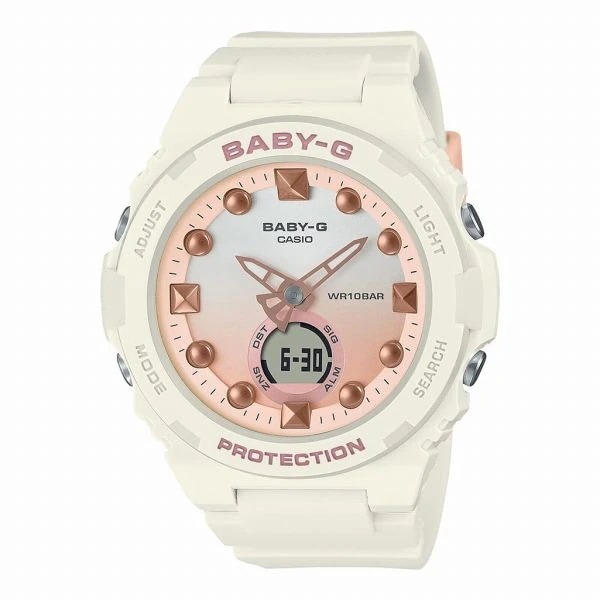 取寄品 正規品 CASIO腕時計 カシオ BABY-G ベイビージー アナデジ表示 アナログ&デジタル 丸形 クオーツ BGA-320-7A1JF レディース腕時計