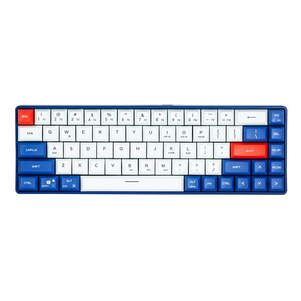 K610 茶軸/ブルー コンパクト ゲーミングキーボード ZM-K610 BLN
