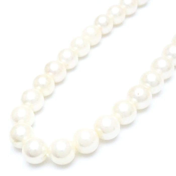 パール ネックレス 真珠8.5～8.9ミリ 43cm シルバー/75070【中古】