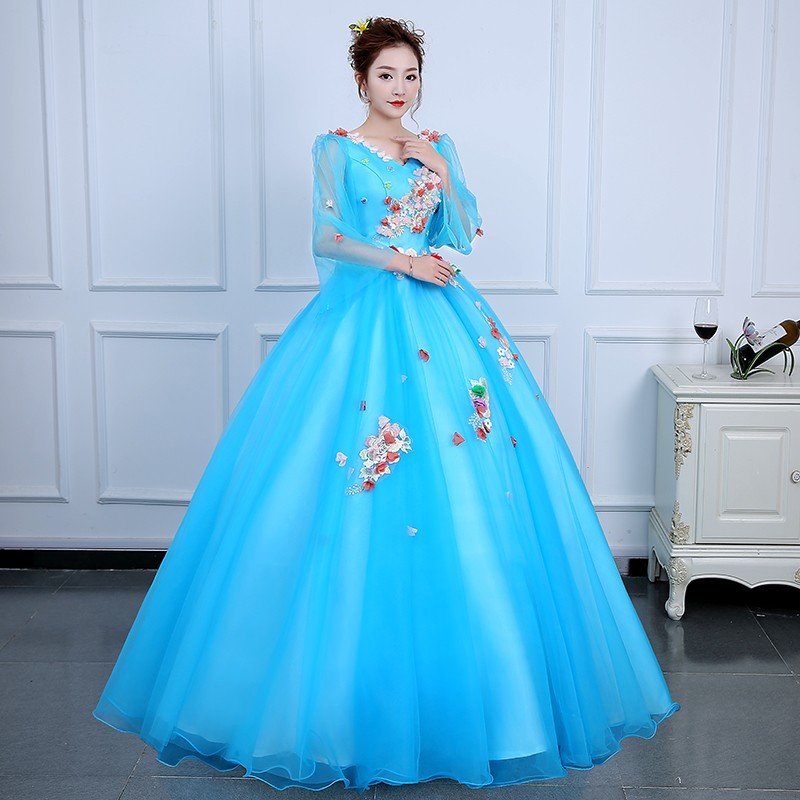 カラードレス ウェディングドレス ロング 二次会ドレス パーティードレス ロングドレス 花嫁ドレス 大きいサイズ 結婚式 ブルー