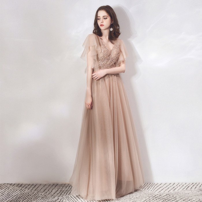 カラードレス パーティードレス 演奏会用ドレス 半袖 ウェディングドレス ロングドレス 発表会 結婚式 ピアノ 二次会 ドレス 前撮り 結婚式 花嫁 演奏会