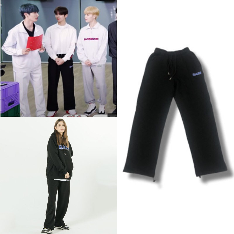 [TO1 ダイゴ 着用 パンツ] BABIBASIC LOGO 2-WAY SWEATPANTS (BLACK) 韓国ストリートファッション トレーニングパンツ 韓国 ズボン 6,391円