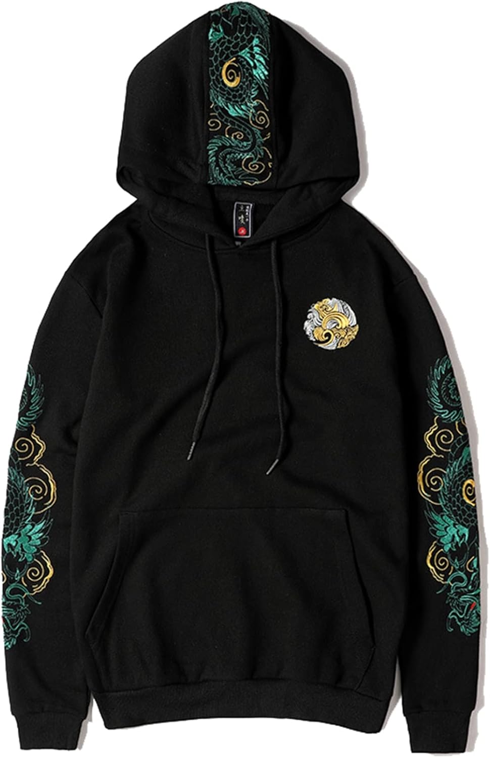 メンズ レディース 長袖 パーカー 春秋服 インナー フード付き 刺繍 和風 コットン プルオーバー オーバーサイズ オシャレ 通気 ストレッチ 丸襟 体型パカー トレーナー スポーツウェア柔らかい